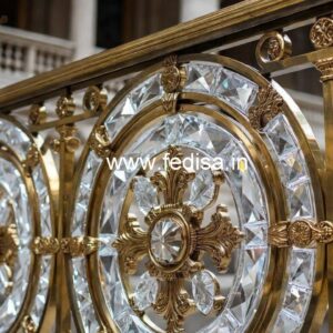 Designer Brass Crystal Railings for Interior Design CR-4218