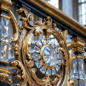 Premium Brass Crystal Railings for Home Design CR-4227