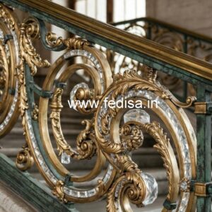 Elegant Brass Crystal Railings for Modern Interiors CR-4228