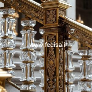 Elegant Brass Crystal Railings for Luxury Living CR-4232