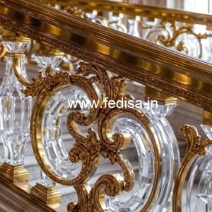 Premium Brass Crystal Railings for Modern Interiors CR-4233
