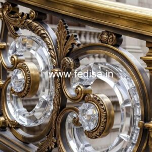 Stylish Brass Crystal Railings for Contemporary Interiors CR-4236