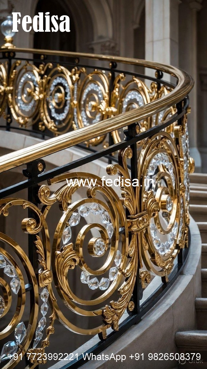 Stylish Brass Crystal Railings for Grand Homes CR-4244