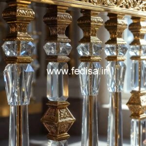 Elegant Brass Crystal Railings for Architecture CR-4246