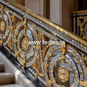 Stylish Brass Crystal Railings for Modern Homes CR-4254