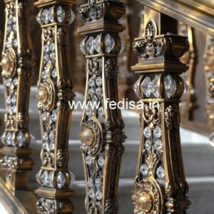 Stunning Brass Crystal Railing Inspiration CR-4264