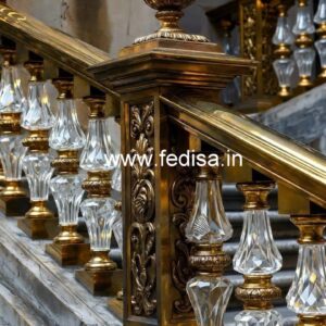 Royal Brass Crystal Staircase Railing Designs CR-4265