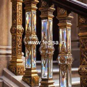 Custom Brass Crystal Railing for Interiors CR-4268