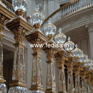 Artistic Brass Crystal Staircase Railings CR-4275
