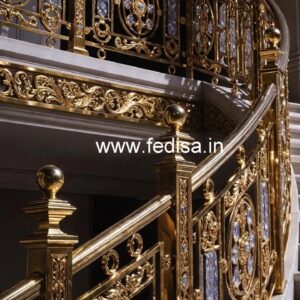 Brass Crystal Railing with Golden Finish CR-4276