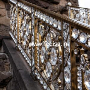 Luxury Interior Railings with Brass Crystal CR-4284