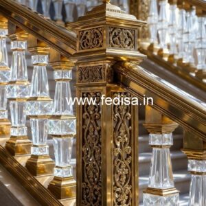 High-End Staircase Brass Crystal Designs CR-4286