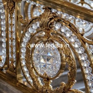 Stylish Brass Crystal Stair Railings CR-4290