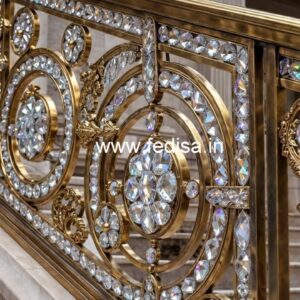 Luxury Brass Railings with Crystal Detailing CR-4293
