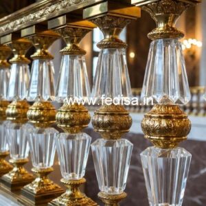 Fancy Brass Crystal Railing Designs CR-4297