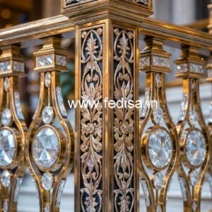 Luxury Home Decor Brass Crystal Railings CR-4312