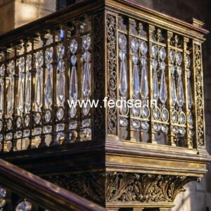 Classic Luxury Brass Crystal Railings CR-4316