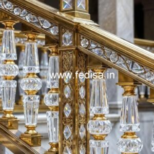 Brass Crystal Railings for Luxury Apartments CR-4318