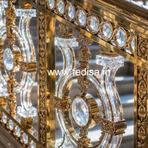 Brass Crystal Railings for Villas CR-4328