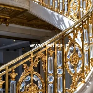 Designer Interior Brass Crystal Railing CR-4338