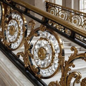 Premium Quality Crystal Brass Railings CR-4340
