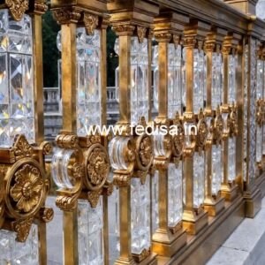 Elegant Stair Design with Brass Crystal CR-4341