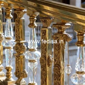 Rich Interior Brass Crystal Railings CR-4345
