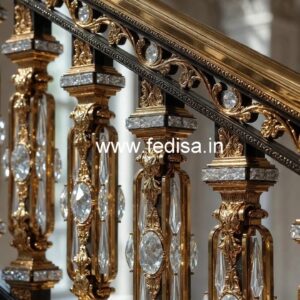 Brass Crystal Railings for Premium Homes CR-4347