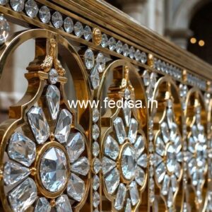 Luxury Brass Crystal Railings for Interiors CR-4353