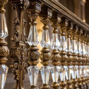 Modern Brass Crystal Staircase Railing Ideas CR-4359