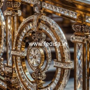Luxury Brass Crystal Railings for Duplex Homes CR-4362