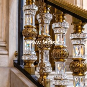 Artistic Brass Crystal Railings for Interiors CR-4375