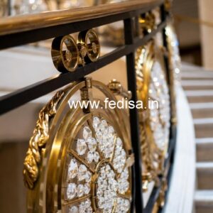 Premium Crystal Brass Stair Railings CR-4379