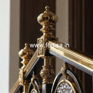 Elegant Brass Crystal Railings for Villas CR-4387