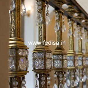 Luxury Staircase Brass Crystal Railings CR-4390