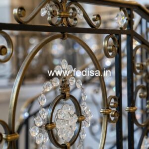 Designer Interior Brass Crystal Railings CR-4391