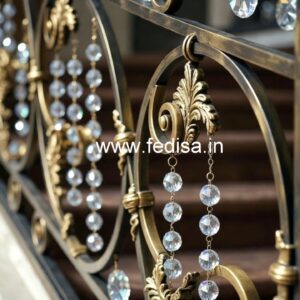 Luxury Crystal Brass Railings for Interiors CR-4394