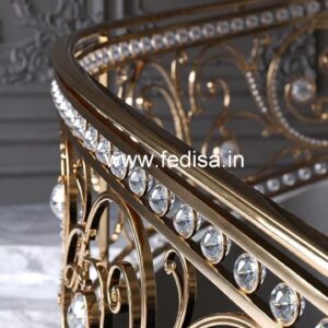 Designer Brass Crystal Railings for Homes CR-4399