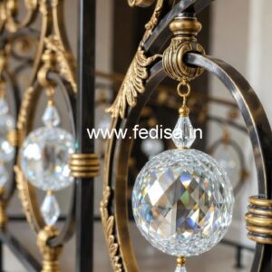 Designer Brass Crystal Railings for Staircases CR-4405
