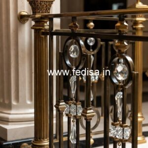 Luxury Brass Crystal Staircase Designs CR-4410