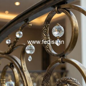 High-End Brass Crystal Staircase Designs CR-4416