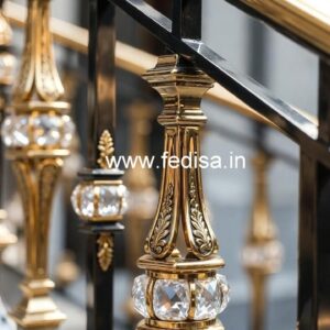 Premium Brass Crystal Railing for Villas CR-4417
