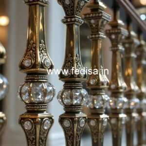 Stylish Brass Crystal Railing for Modern Homes CR-4421
