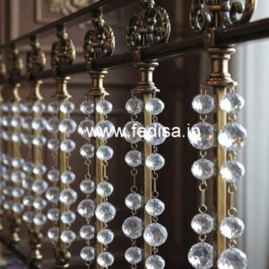 Elegant Interior Brass Crystal Railings CR-4423