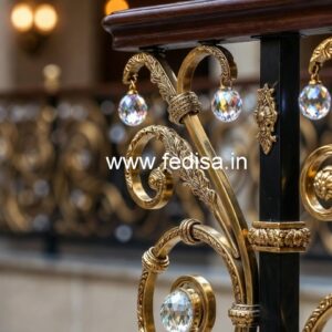 Designer Brass Crystal Railings for Luxury Homes CR-4424