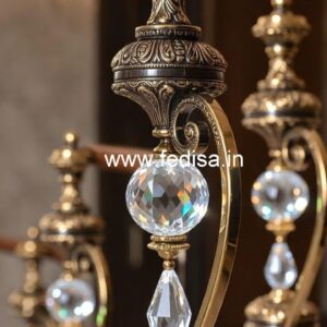 Designer Brass Crystal Railings for Stair Design CR-4435