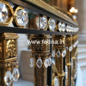 Premium Brass Crystal Railings for Luxury Homes CR-4436