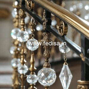 Stylish Brass Crystal Railings for Interior Design CR-4438
