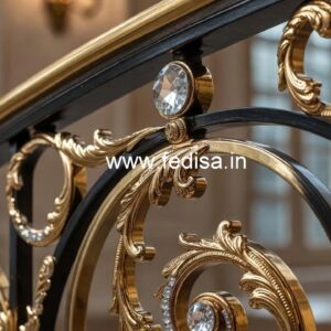 Elegant Brass Crystal Railings for Staircase Decor CR-4442