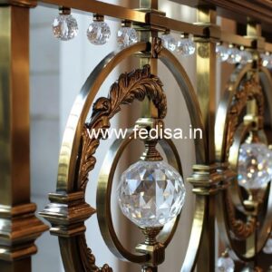 Stylish Brass Crystal Railings for Luxury Living CR-4451